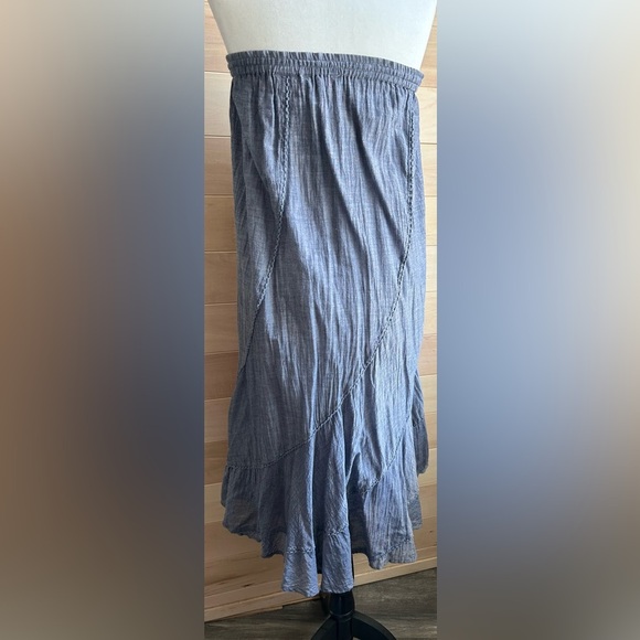 Denver Hayes, sleeveless dress, or skirt,Size L, Blue, tie top/waist - Picture 3 of 11